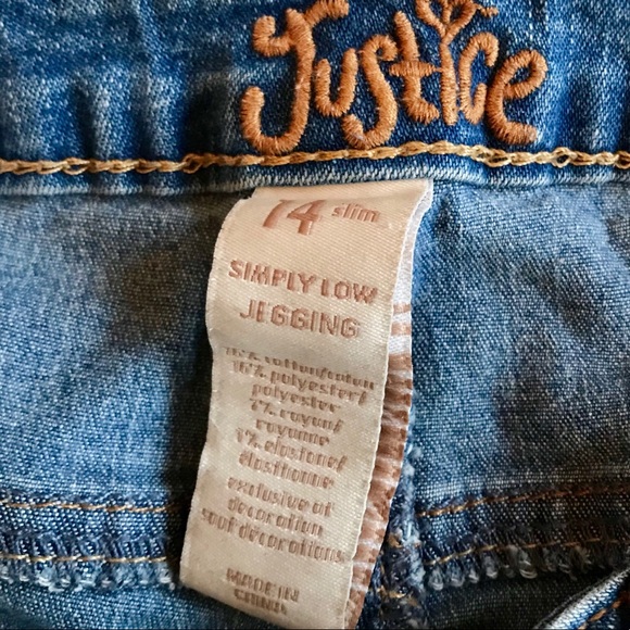 Justice Skinny Girls Emoji Jeans Size 14 Slim - Picture 8 of 8
